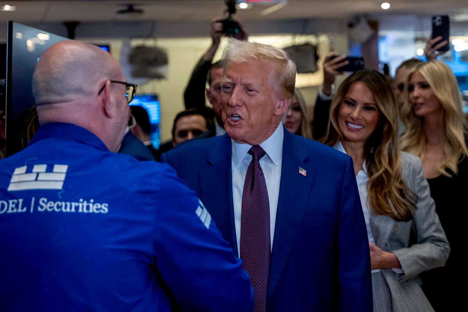 Stocks Slip as Market Pulls Back From Record Highs; Trump Makes Historic Visit to NYSE